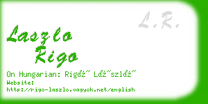 laszlo rigo business card